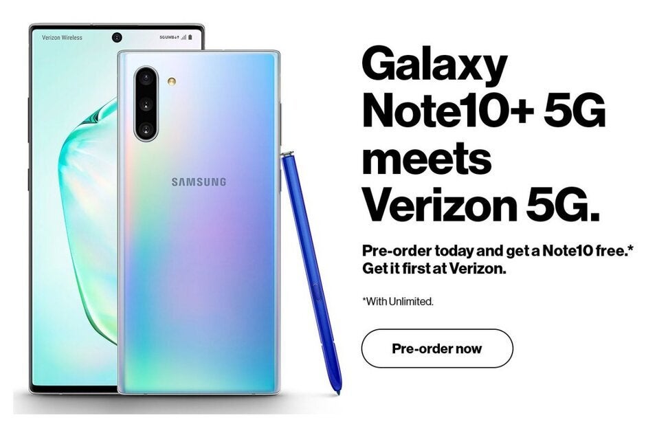 verizon 5g note 10 plus