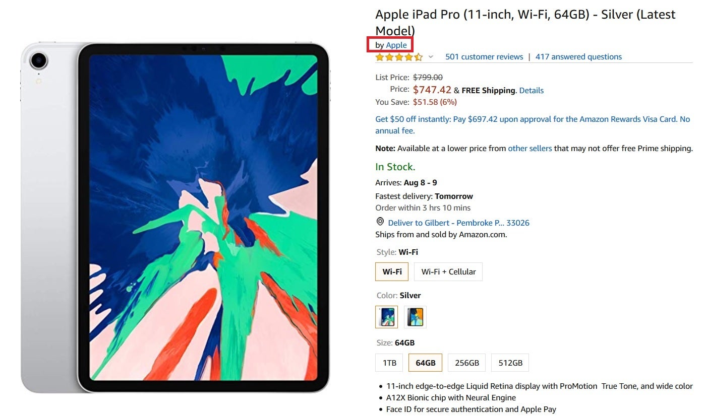 Amazon sells Apple devices sourced directly from the company, like this iPad Pro model - Amazon's supply deal with Apple could be illegal; FTC will investigate
