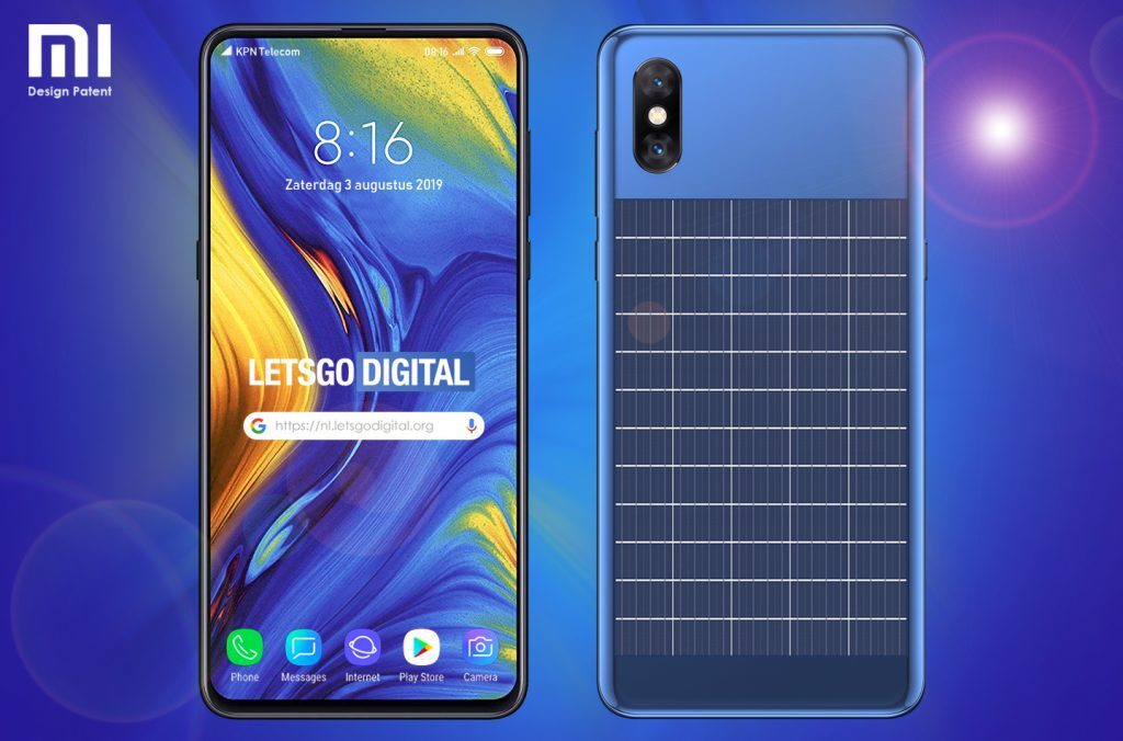 LetsGo Digital's render based on Xiaomi's patent - Xiaomi looks to improve on Samsung and LG's use of eco-friendly charging