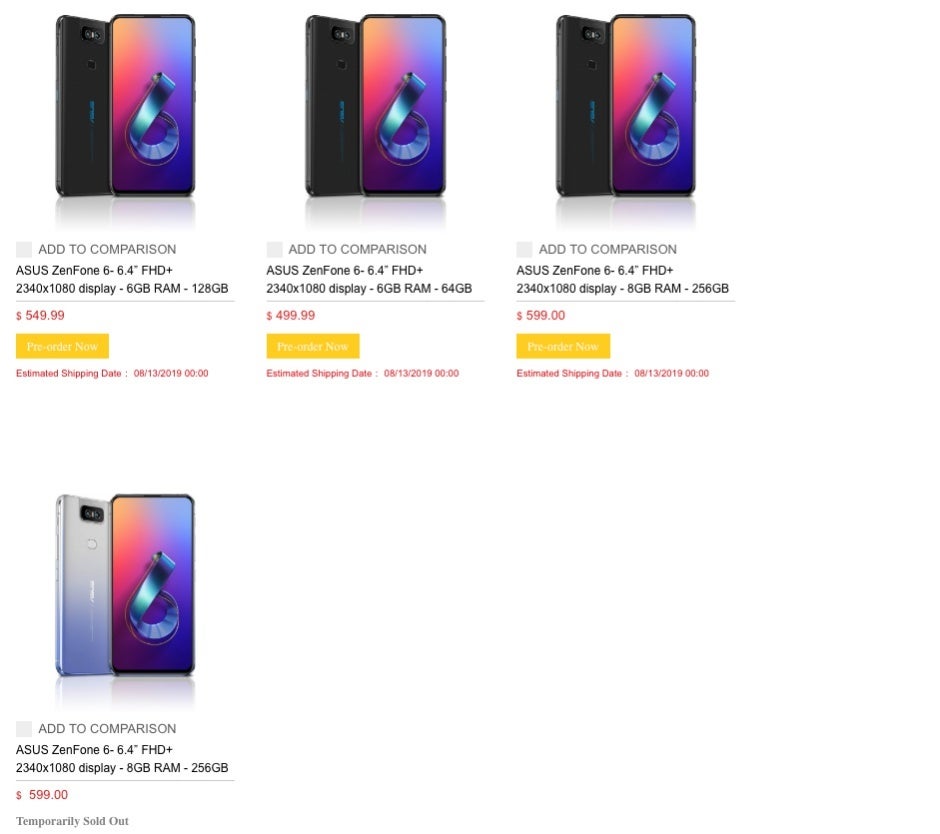 Asus ZenFone 6 gets a US shipping date in three affordable variants