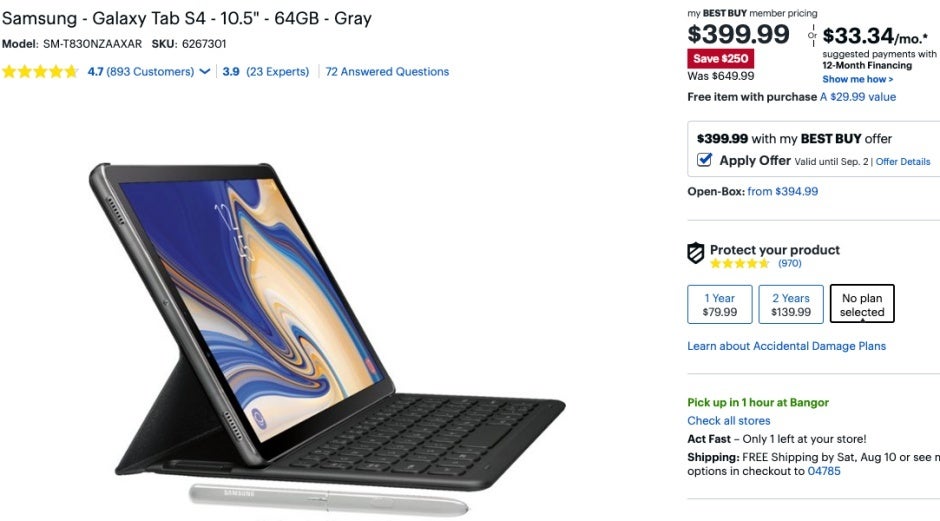 Best Buy brings back its best ever Samsung Galaxy Tab S4 deal in time for the new school year