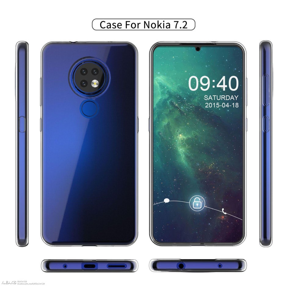 More Nokia 7.2 case renders show thin body, triple camera, waterdrop