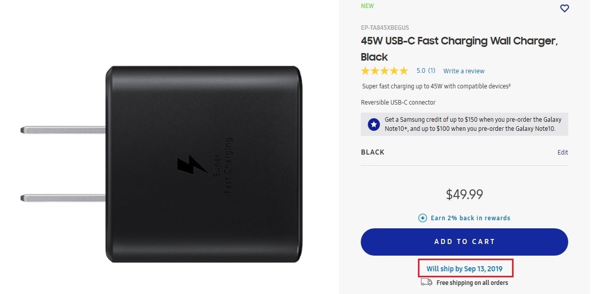 Pre-order the 45W charger for the Samsung Galaxy Note 10+ for $49.99 - An accessory that many Samsung Galaxy Note 10+ owners will want doesn&#039;t ship until next month