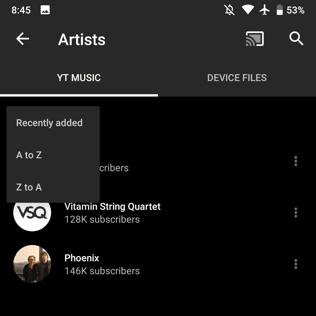 YouTube Music finally adds a long-requested sorting feature