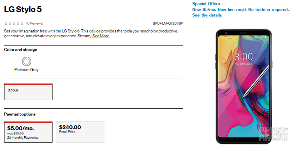 Deal Get The LG Stylo 5 At Half Price From Verizon PhoneArena