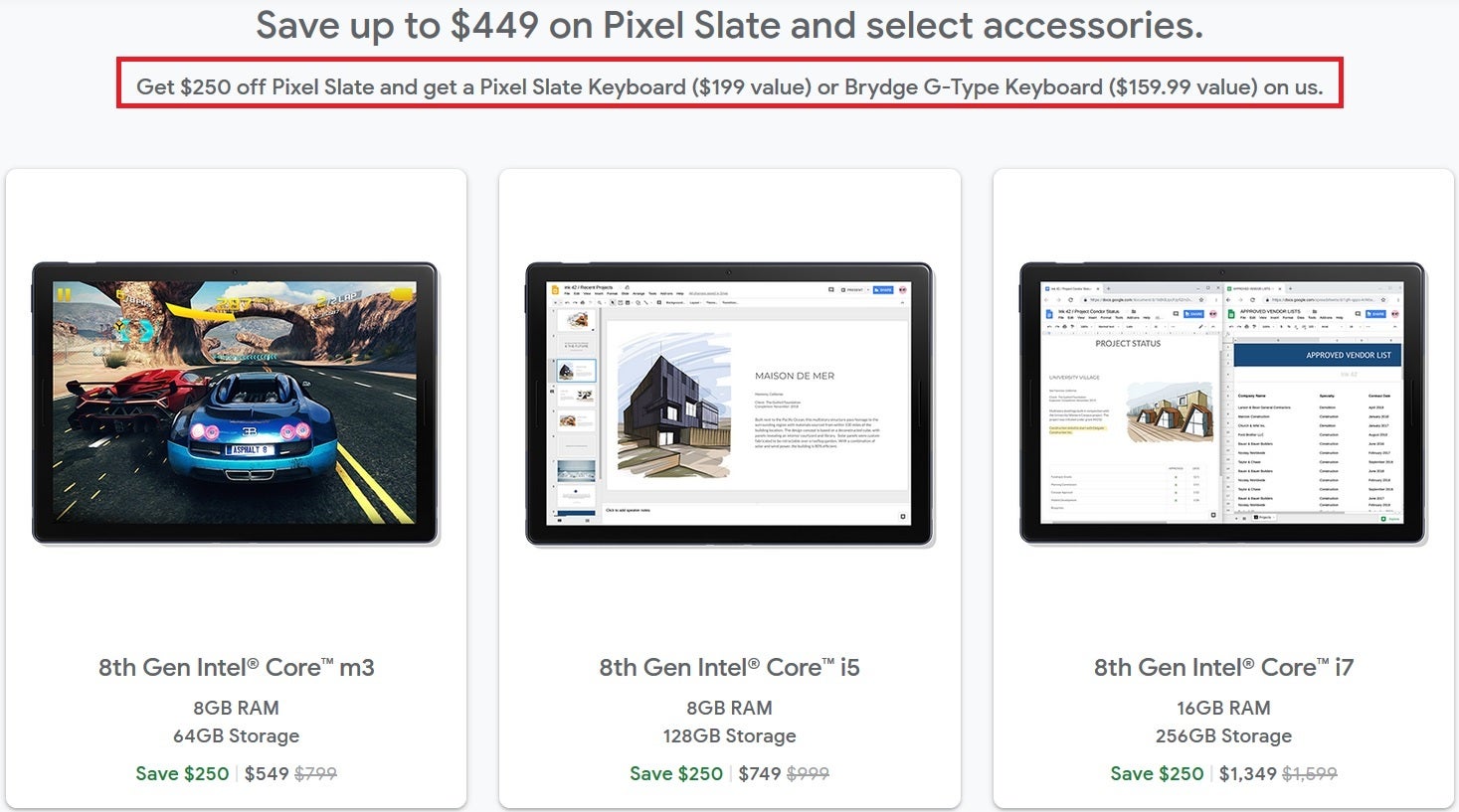 Save $250 and get a free keyboard with Google's new Pixel Slate deal - Killer deal at the Google Store: take $250 off the Pixel Slate and get a free keyboard