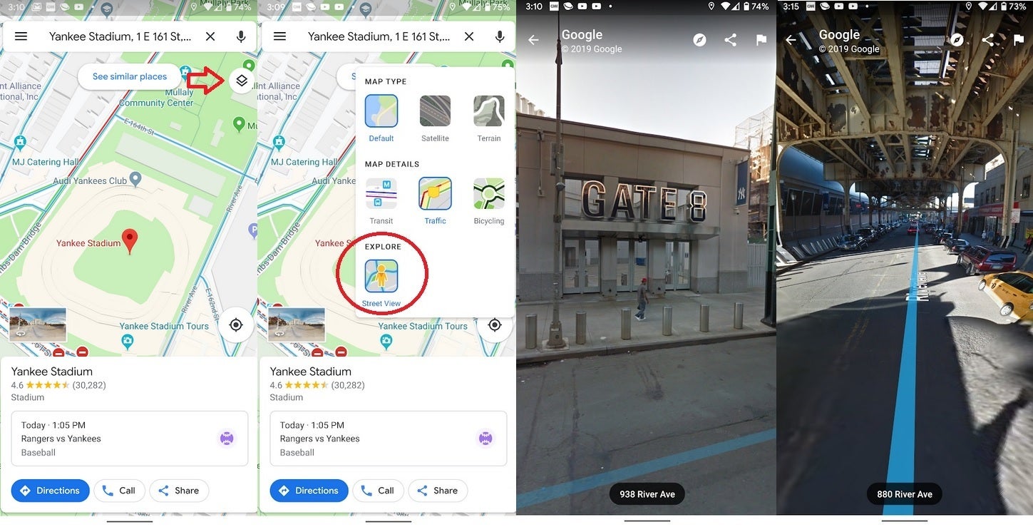 The latest version of Google Maps for Android has Street View integration - Google's new integration allows Android users to take a virtual walk just about anywhere