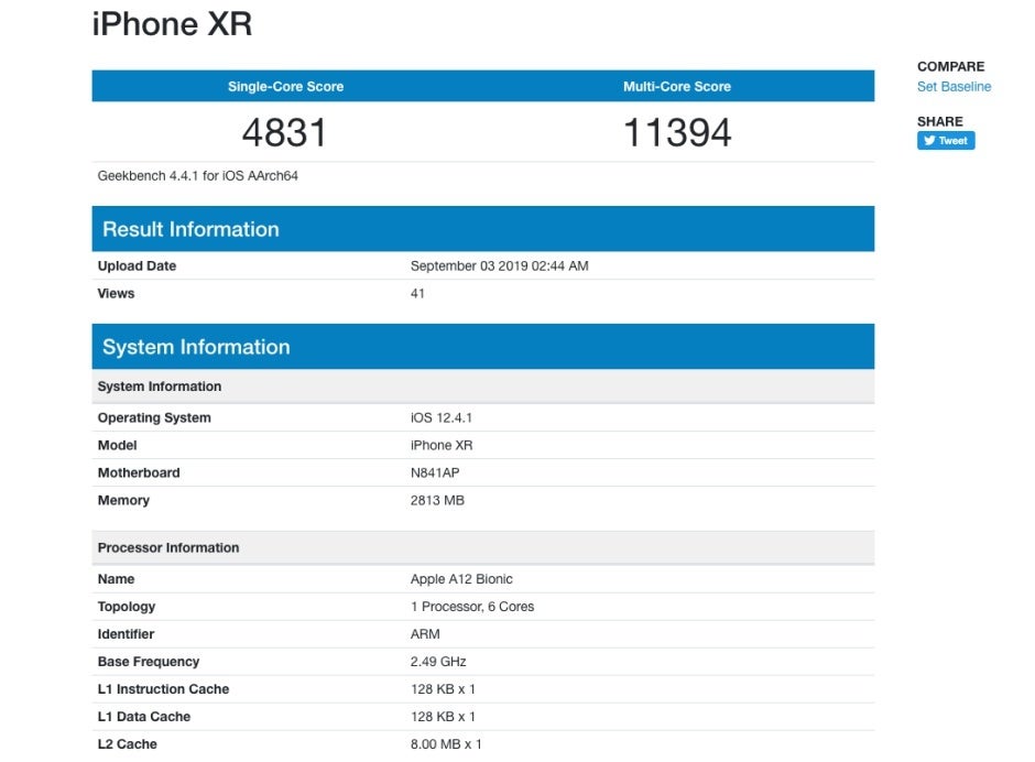 iPhone 11 (R) benchmark points to memory upgrade, very small performance bump