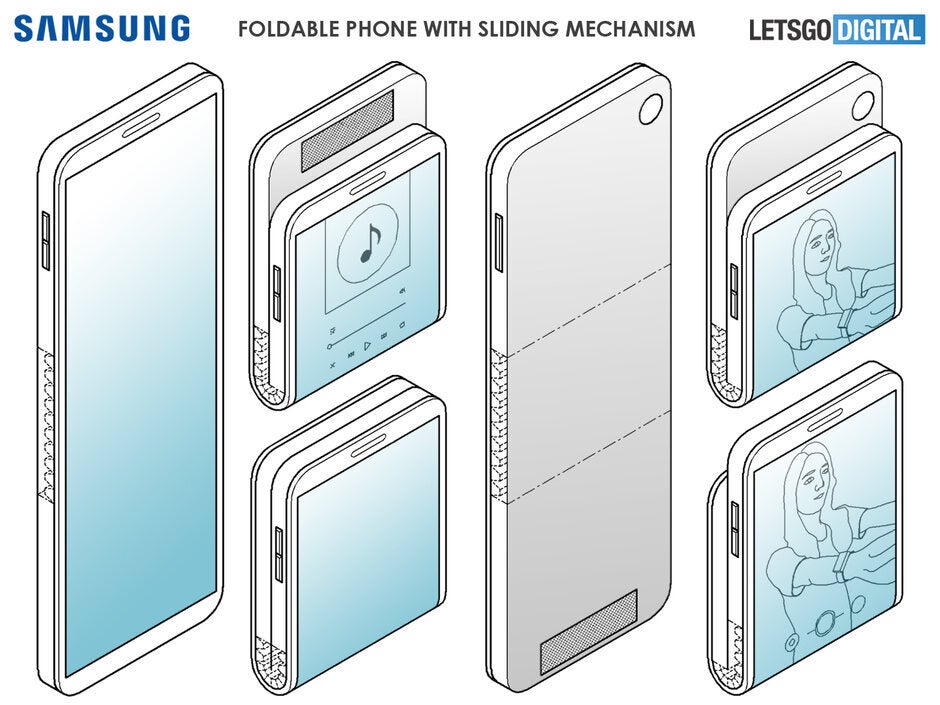 Early Samsung patents showing off the new format - Samsung&#039;s working on a Motorola Razr-like foldable phone