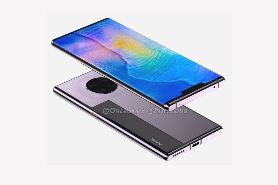 Huawei Mate 30 Pro leaks in full with a &#039;waterfall&#039; display, circular quad camera setup, and no volume buttons