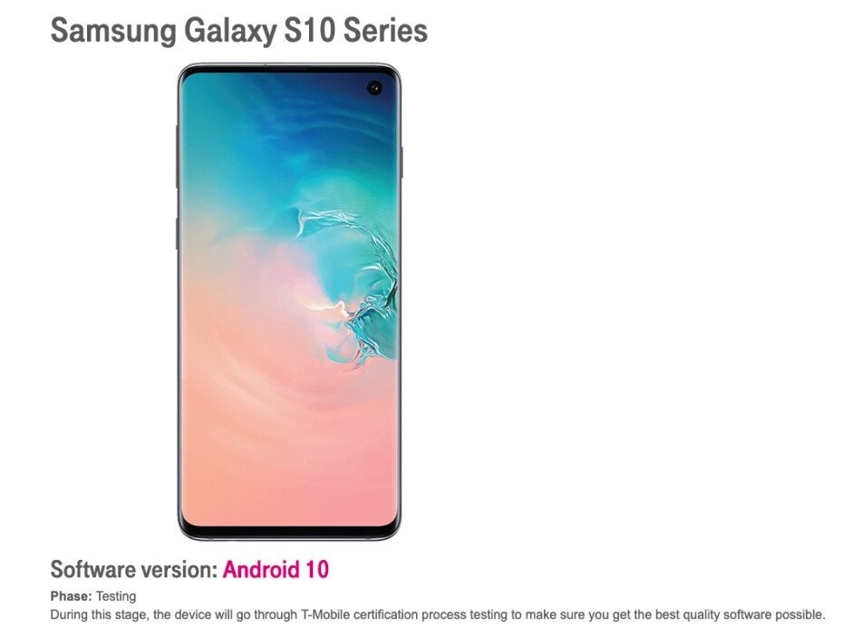 Android 10 updates for T-Mobile&#039;s Galaxy S10 series and Note 10 might be closer than you think