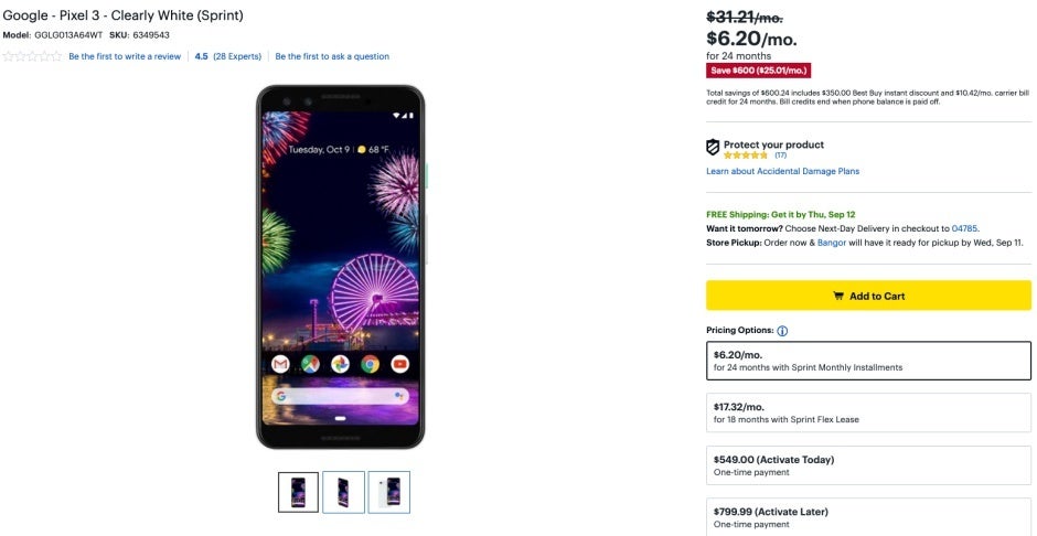 You can now save up to $600 on a Pixel 3 and $700 on a Pixel 3 XL at Best Buy