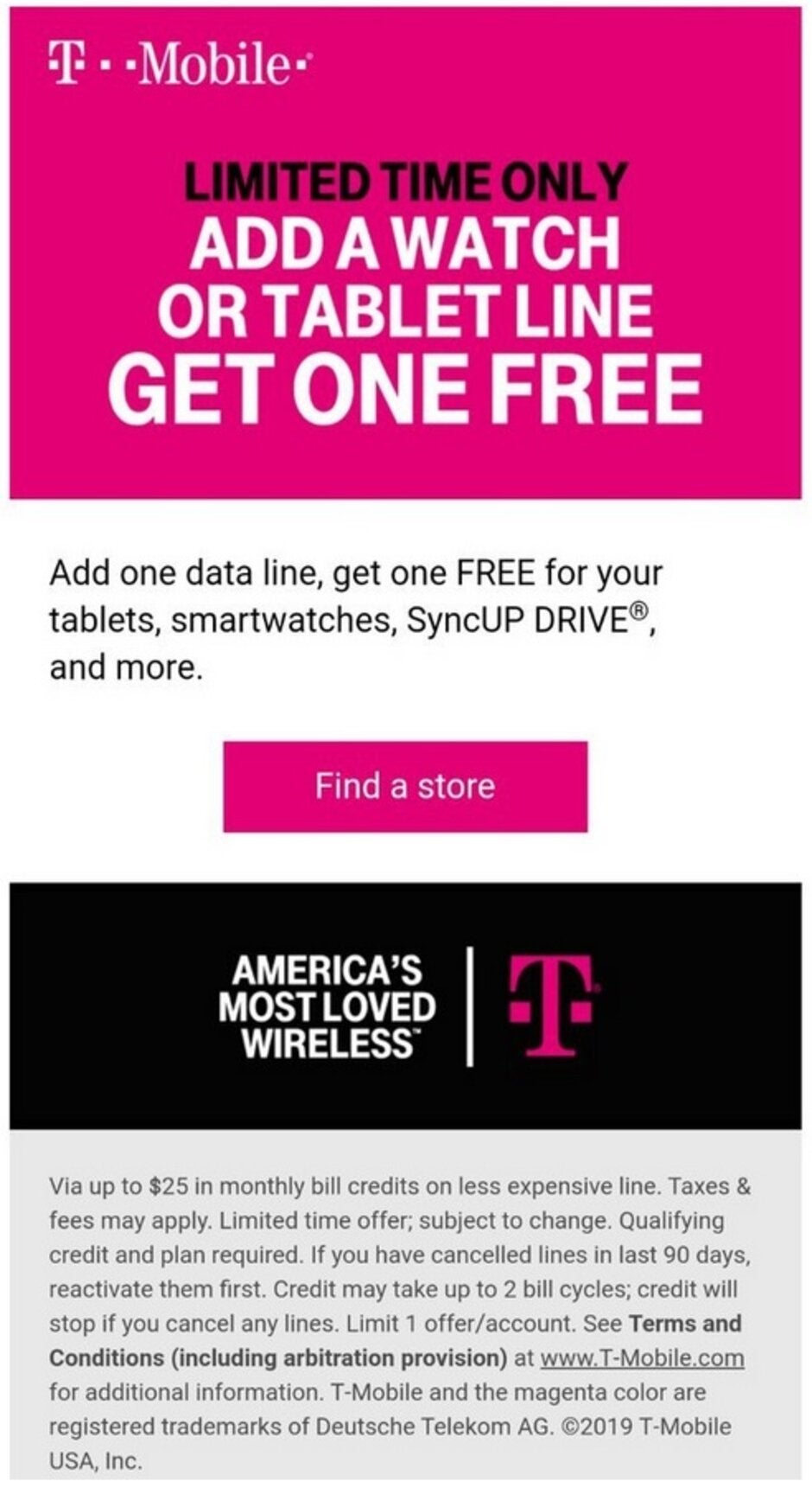 TMobile's newest BOGO deal is for smartwatch and tablet data lines PhoneArena