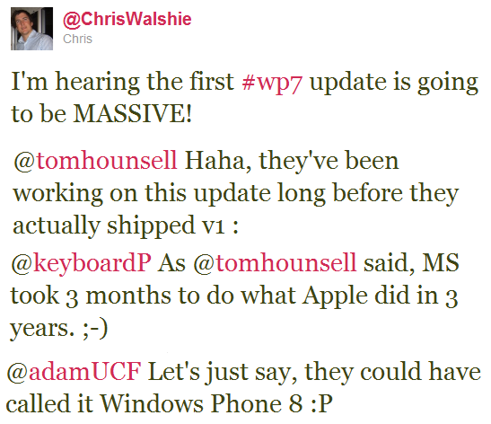 WP7 update to bring copy/paste, multitasking, Bing upgrades, and custom ringers