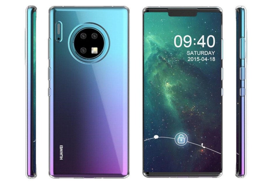 The Huawei Mate 30 Pro, seen in a case render, will be unveiled on September 19th - Huawei workaround could allow Mate 30 users to install Google apps on open-source Android