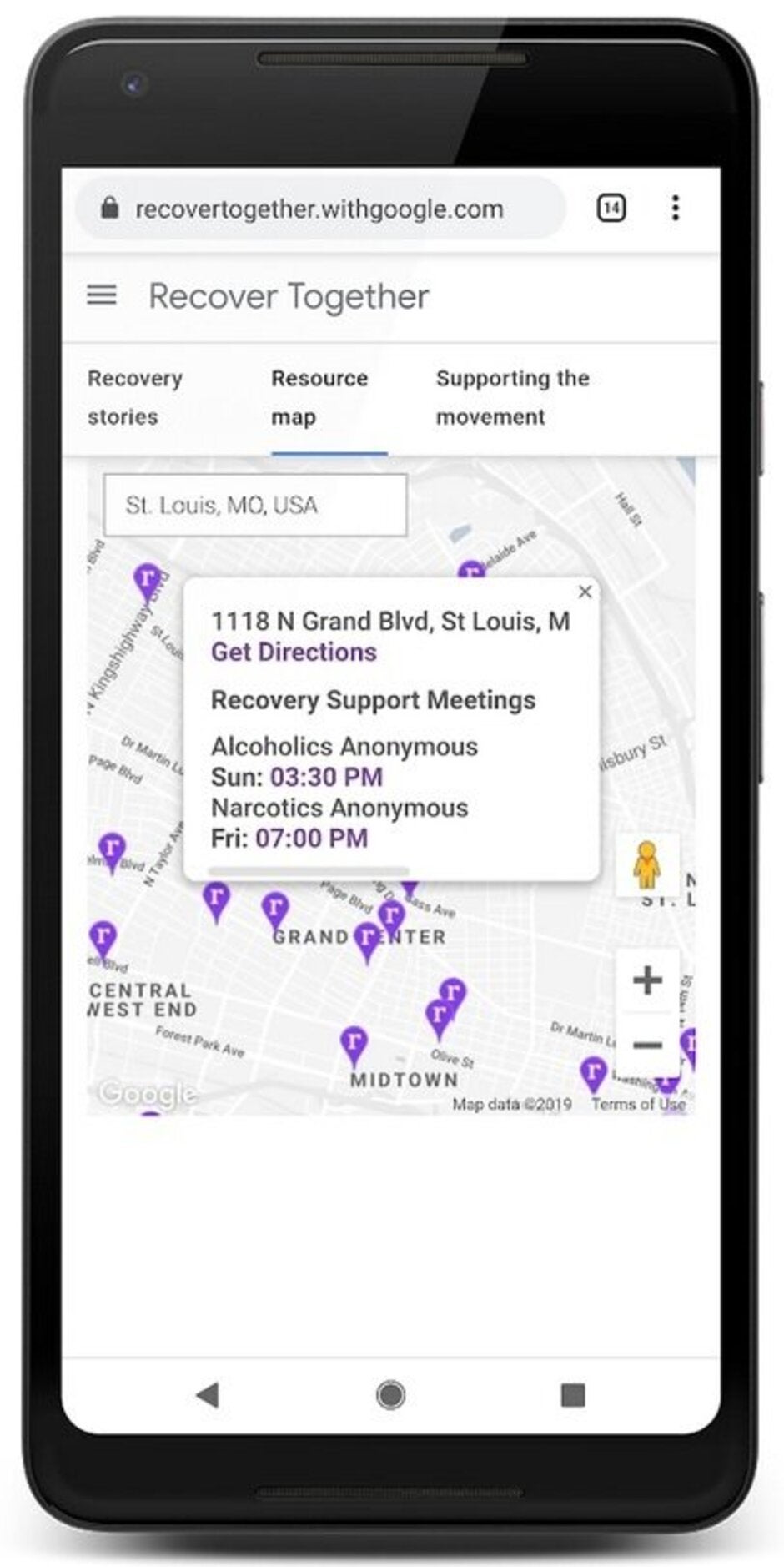 Google Maps will provide directions to meetings for those in recovery - Google Maps adds support for those recovering from alcohol or drug addiction