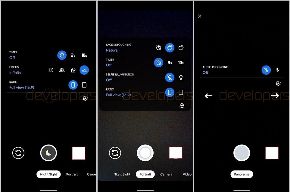 Updated UI includes floating setting options in Google Camera 7.0 - Google Camera 7.0 app leaks revealing Night Sight setting to capture the stars