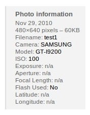 Pictures, taken with the Samsung GT-I9200 spotted on Picasa