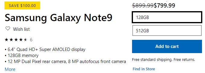 The unlocked Galaxy Note 9 is cheaper at Microsoft and Best Buy than at Samsung