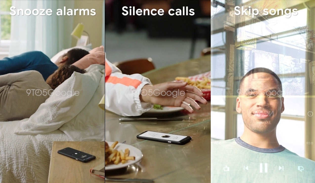 From leaked promos for the Pixel 4's Motion Sense - Leaked promo videos show Pixel 4's Motion Sense in action
