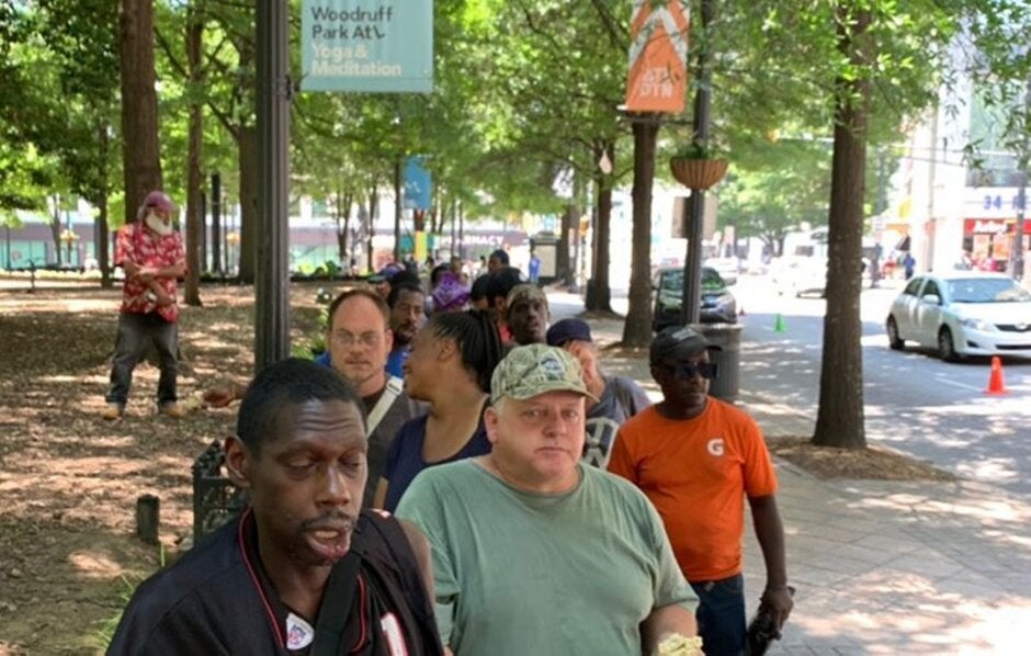 Random subjects waiting in line to snag a $5 Starbucks gift card - Google's temps told to find homeless and people with darker skin for Face unlock data