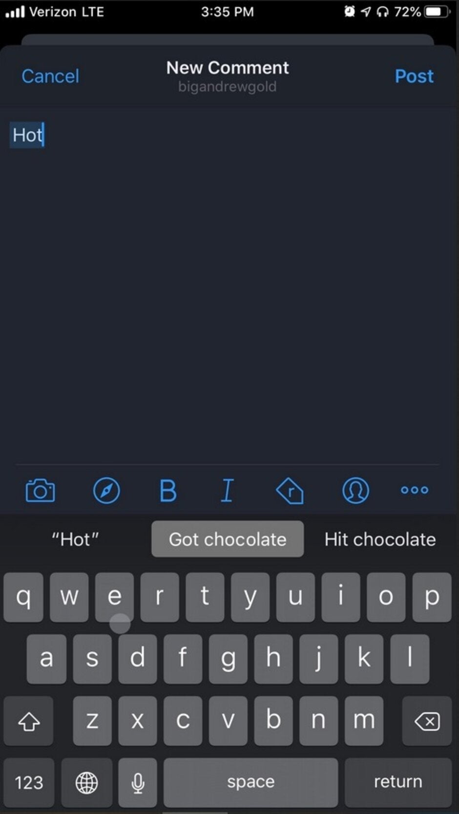 Several Apple iPhone users just can&#039;t seem to correctly swipe Hot Chocolate - The Apple iPhone has a problem with Hot Chocolate