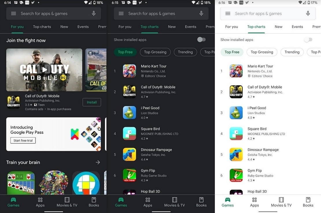 Dark theme comes to the Google Play Store. Hallelujah - This core Google app finally gets Dark theme on more phones running Android 10