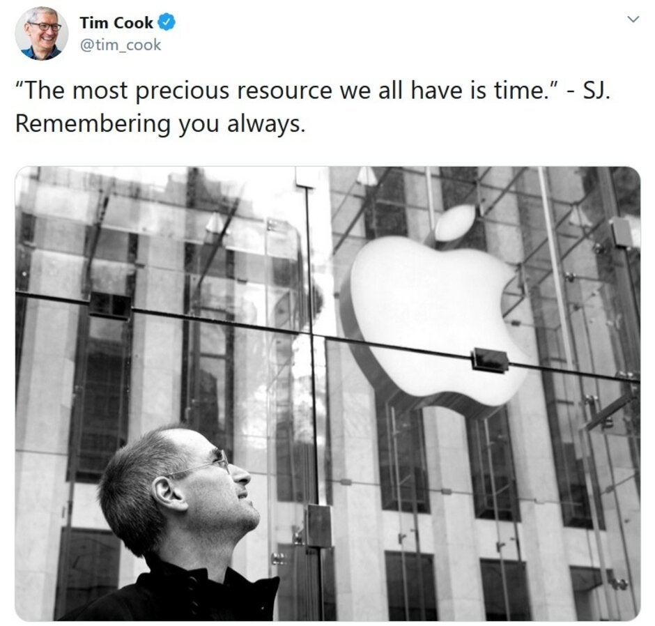 Tim Cook remembering the late Steve Jobs - On the eighth anniversary of his passing, Steve Jobs is remembered by Tim Cook