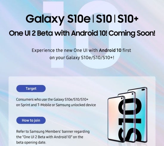 Samsung reveals exactly what US Galaxy S10-series variants will get access to Android 10 beta first