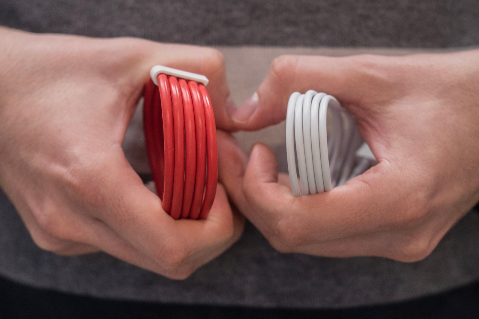 When it comes to charging, every size matters, typical OnePlus cable on the left vs one that comes with an iPhone - The hidden challenges and limitations of fast charging in smartphones