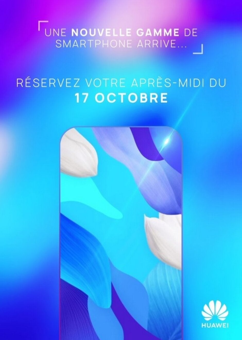 Huawei teases the introduction of an all-screen phone in France on October 17th - Teaser reveals that Huawei will unveil an all-screen phone next week