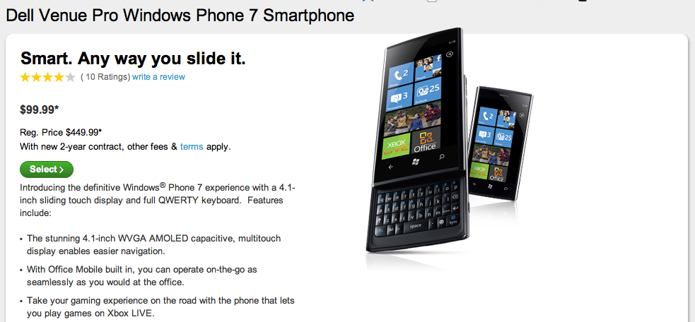 Dell Venue Pro now available; 8GB model going for $99 on contract