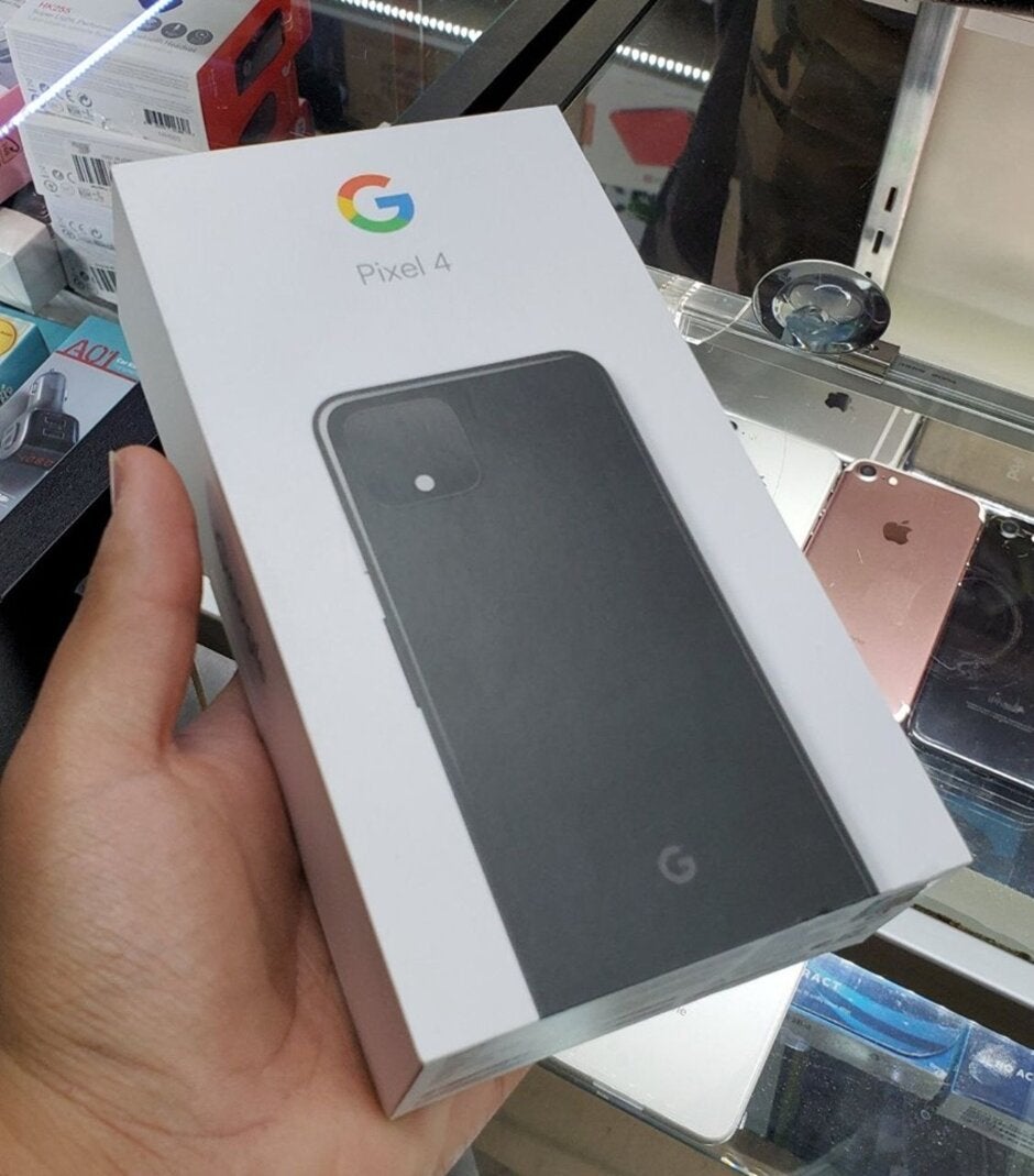 Top of the Pixel 4 retail box - This is the retail box for the Google Pixel 4
