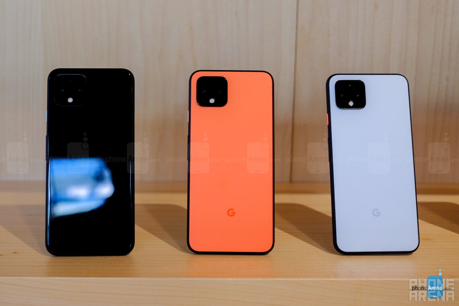 The Google Pixel 4 in&amp;nbsp;Just Black, Clearly White, and limited edition Oh So Orange - Google Pixel 4 &amp; Pixel 4 XL hands-on