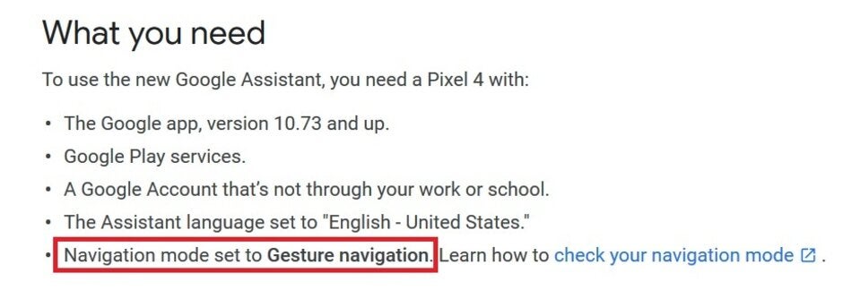Gesture navigation must be selected for Google Assistant to work on the Pixel 4 - Here's how Google is forcing Pixel 4 owners to use gesture navigation
