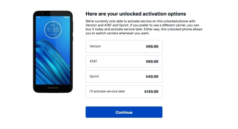 Best Buy has the Moto E6 on sale for as little as 50 bucks with carrier activation