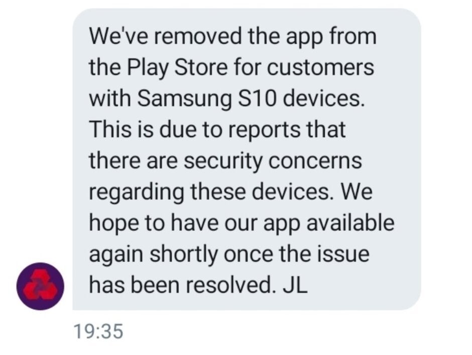 NatWest responds to the fingerprint bug on the Samsung Galaxy S10 and other models - Samsung's fingerprint bug could drain your bank account unless you take action