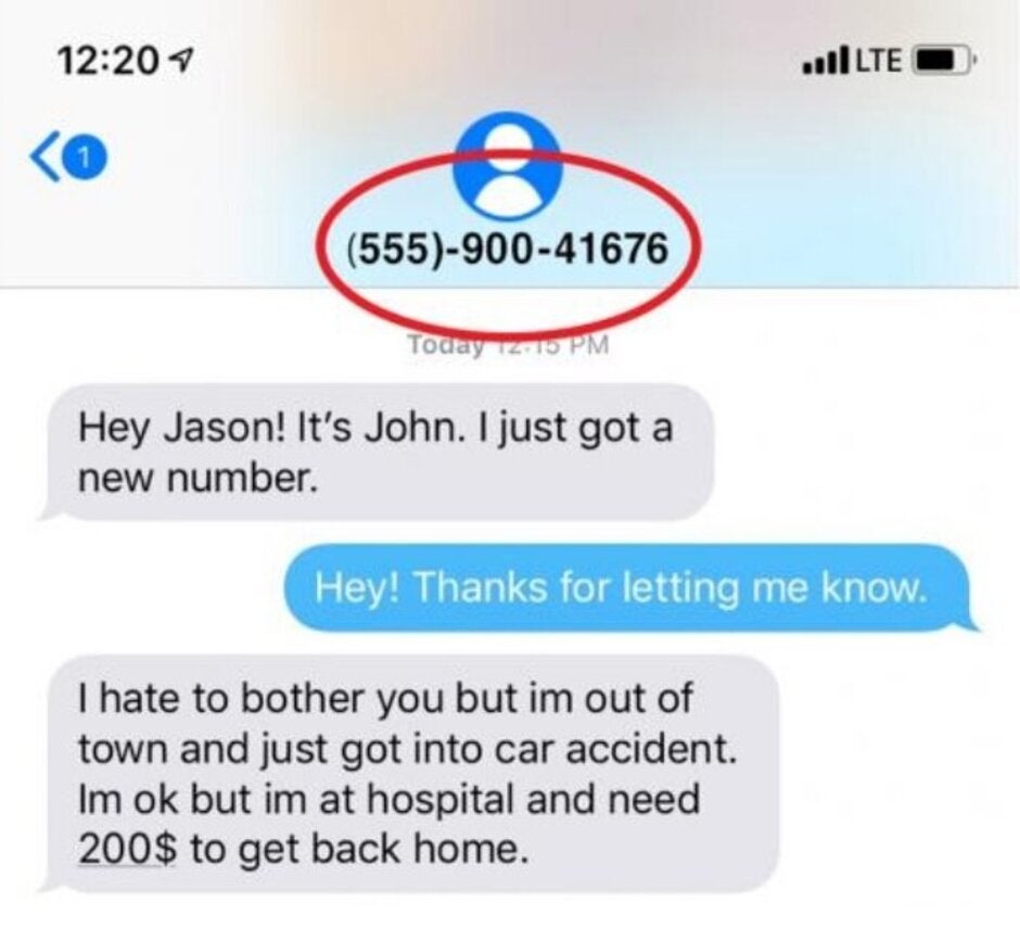 Watch out for phone number with more than 10 digits - Smishing uses texts to scam you into sending money for fake family emergencies