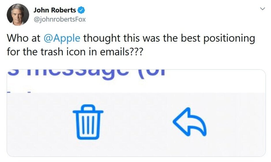 Even Fox News chief White House correspondent John Roberts is upset with the layout of Mail in iOS 13 - Apple makes a huge blunder with the Mail app in iOS 13