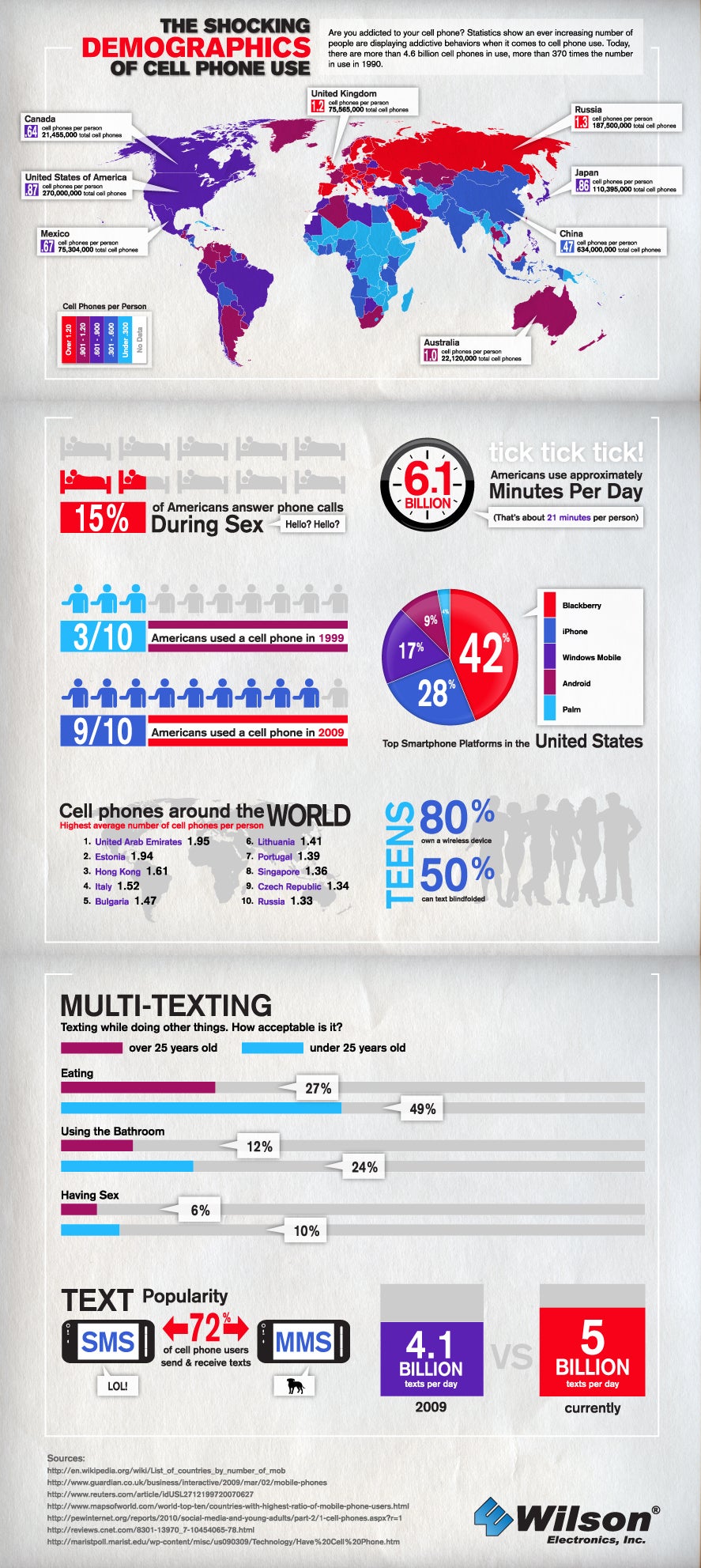 Cell phone use demographics