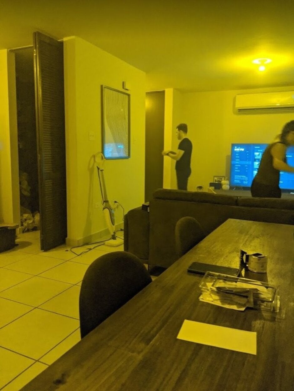 This photo was shot using red lighting which the Pixel 4 XL camera displayed with a yellow hue - Pixel 4 users hear popping sounds on video playback; another issue affects the Pixel 4 XL's camera