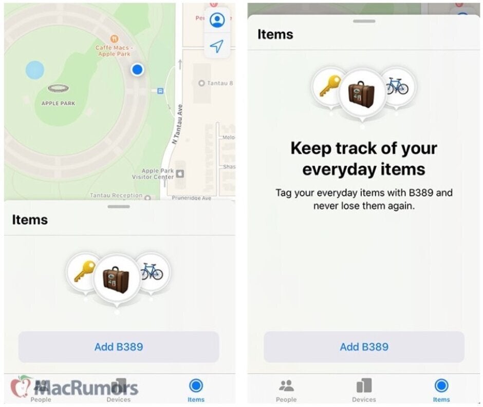 The new Item tab in the Find My app will help users track down items attached to an AirTag - Hidden folder in iOS 13.2 reveals Apple's AirTag tracking accessory