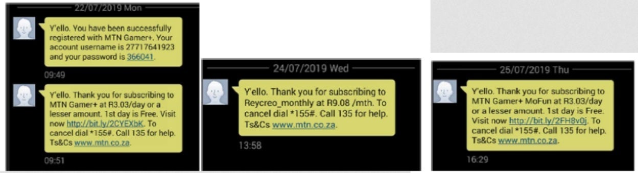 Text messages verifying unauthorized subscriptions sent from the victim&#039;s phone - Android users must uninstall this app immediately or risk getting ripped off