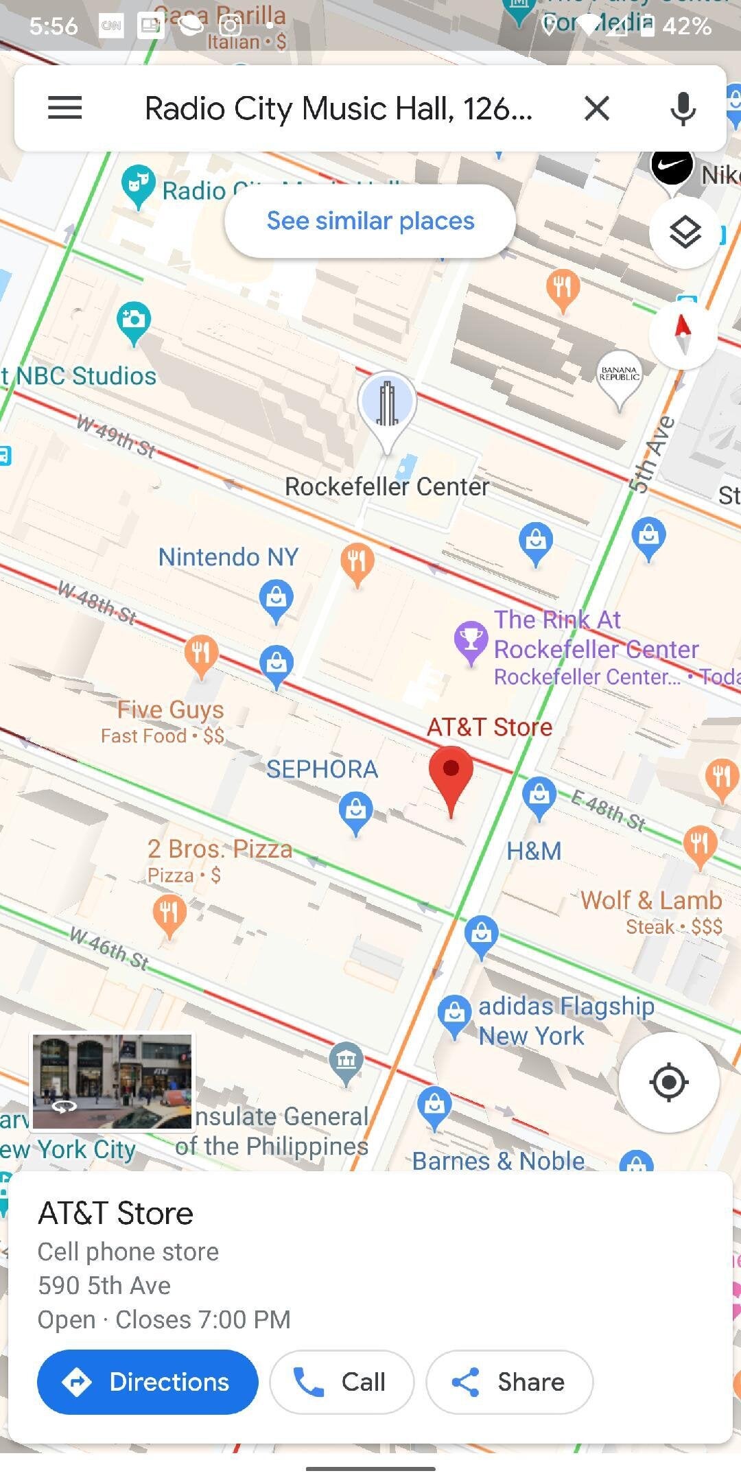 Rockefeller Center merits the larger icon indicating that it is an important historical landmark in New York City - Google Maps update will help you find historical landmarks in major cities