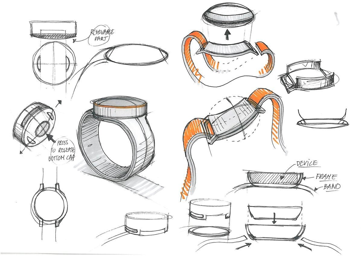 Sketches of the abandoned OnePlus Watch, 2016 - Time to settle: OnePlus Watch coming sooner than we thought