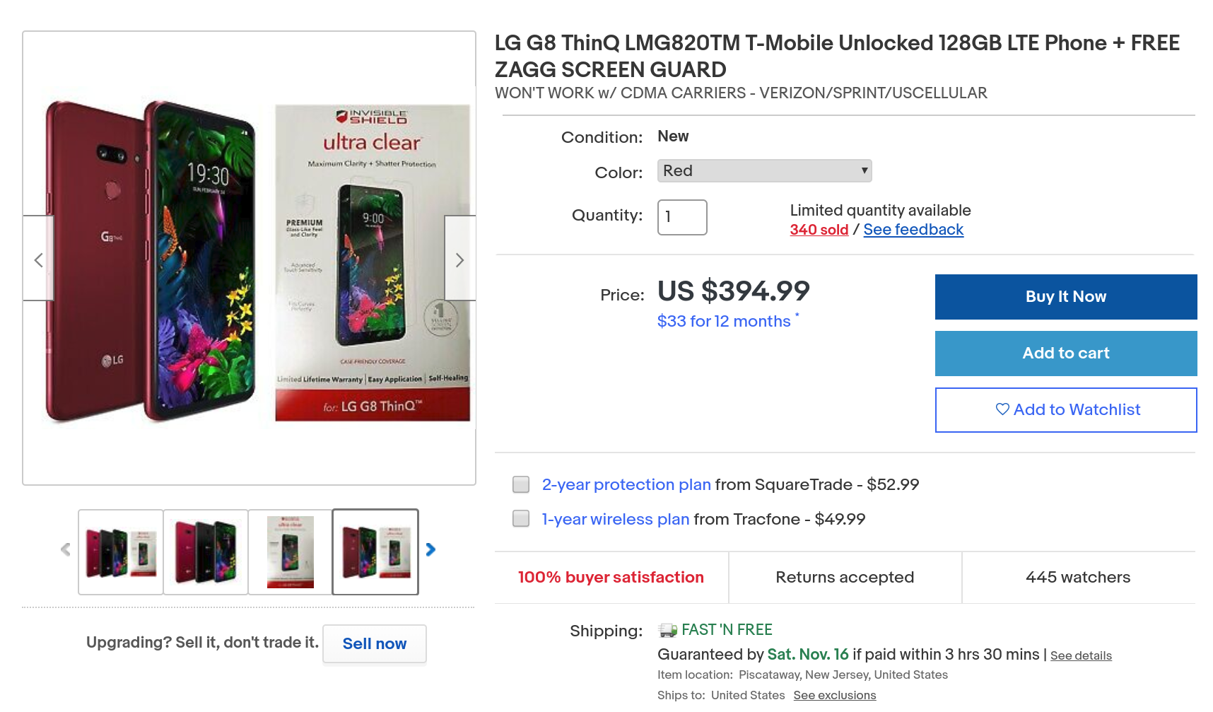 Pick up an unlocked LG G8 for just $400 with this deal from eBay (plus a free screen protector)