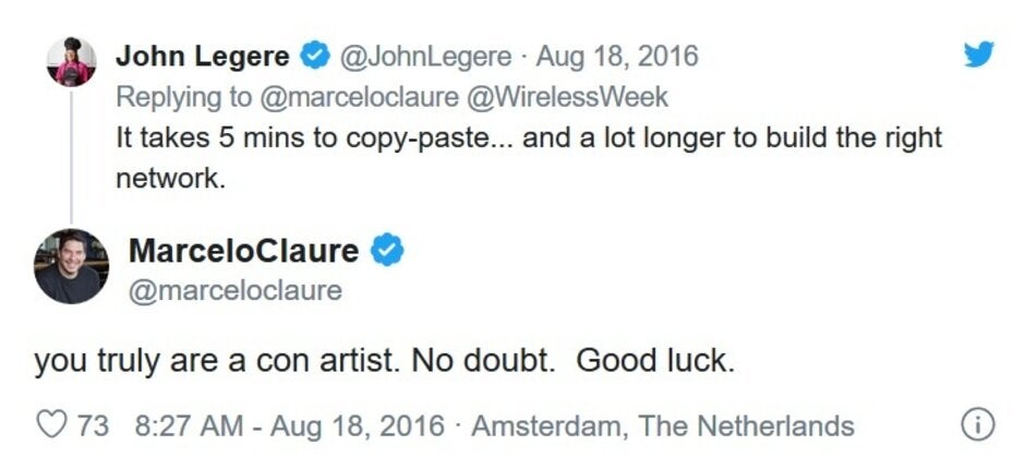 Claure calls Legere a con man back in 2015 - T-Mobile CEO Legere could be leaving for WeWork