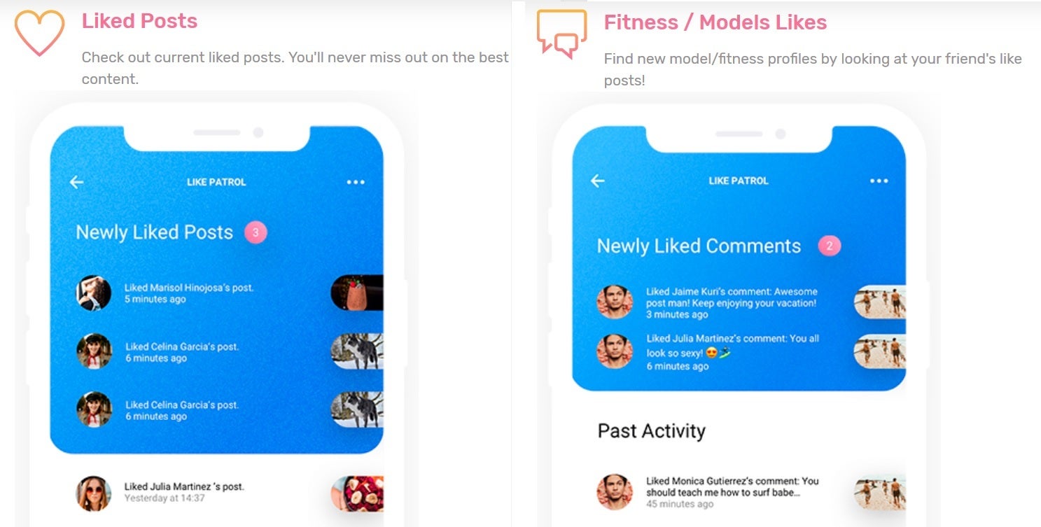Some of the data that Like Patrol subscribers paid for - Instagram spying app is removed by Apple from the App Store