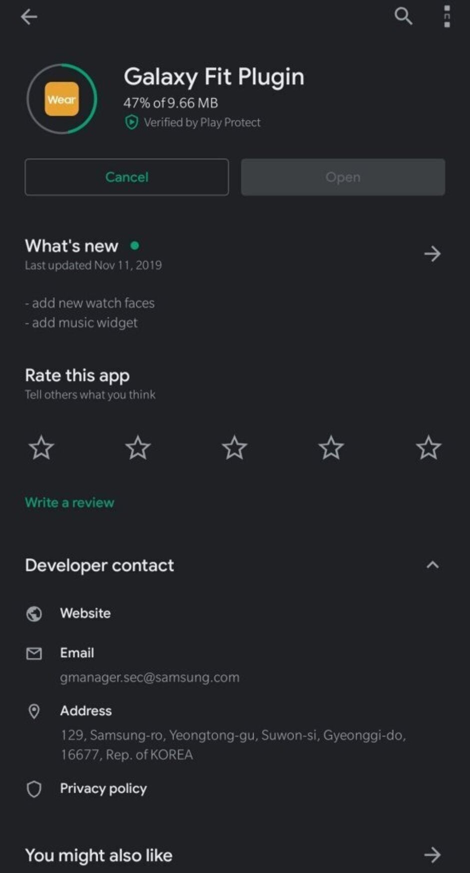 samsung galaxy fit spotify