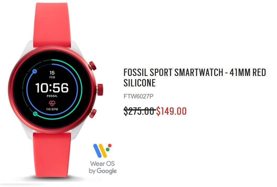 The Fossil Sport smartwatch can be purchased on sale for $149 - Smartwatch deal: Fossil Sport gets a huge price cut